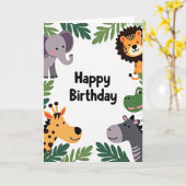 Carte d'anniversaire de créature sauvage (Fleur jaune)