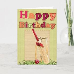 Carte d'anniversaire de cricket