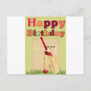 Carte d'anniversaire de cricket