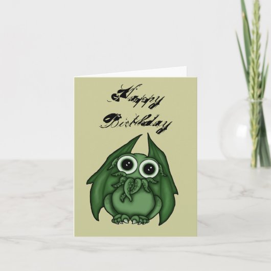 Carte d'anniversaire de Cthulhu (Devant)
