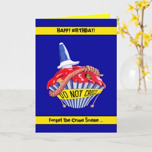 Carte d'anniversaire de Cupcake (Fleur jaune)