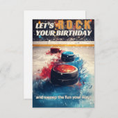 Carte d'anniversaire de curling (Devant / Derrière)