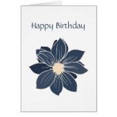 Carte d'anniversaire de Dahlia Fleur bleue personn (Devant)