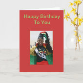 Carte d'anniversaire de dames (Fleur jaune)