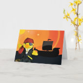 Carte d'anniversaire de Danny Duck le Pirate (Fleur jaune)