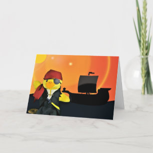 Carte d'anniversaire de Danny Duck le Pirate