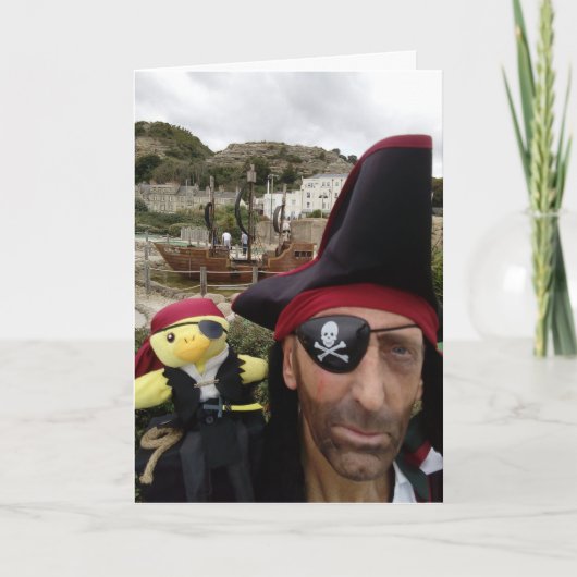 Carte d'anniversaire de Danny Duck le Pirate (Devant)