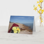 Carte d'anniversaire de Danny Duck le Pirate (Fleur jaune)