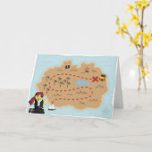 Carte d'anniversaire de Danny Duck le Pirate (Fleur jaune)