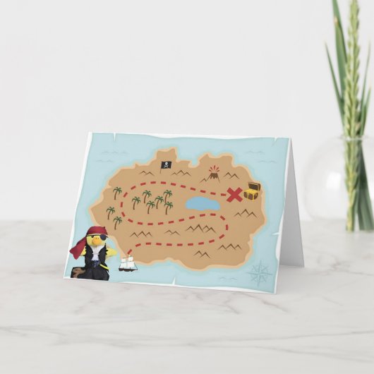 Carte d'anniversaire de Danny Duck le Pirate (Devant)