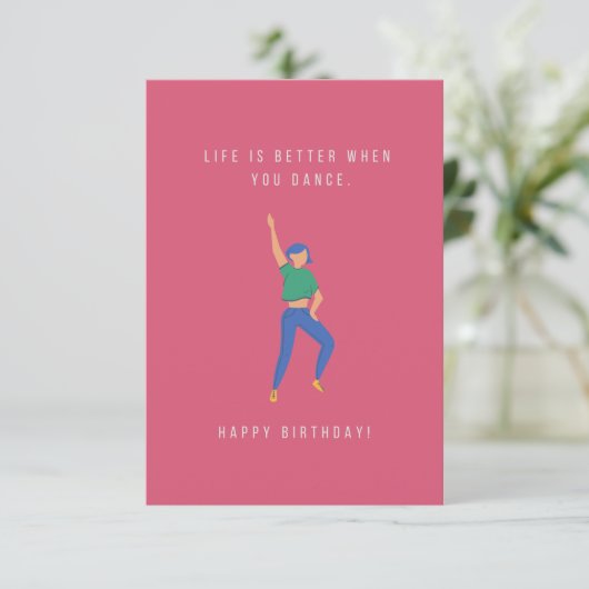 Carte d'anniversaire de danse (Debout devant)
