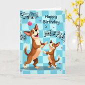Carte d'anniversaire de danse douce (Fleur jaune)
