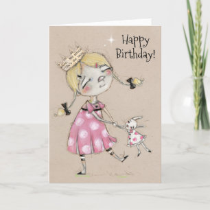 Carte d'anniversaire de danse spontanée pliée