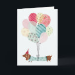 Carte d'anniversaire de Daschund<br><div class="desc">Carte d'anniversaire de Daschund</div>