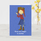 Carte d'anniversaire de Denim (Fleur jaune)