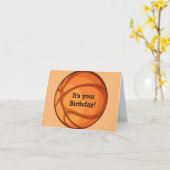 Carte d'anniversaire de design de basketball (Fleur jaune)