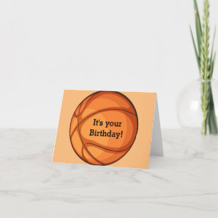 Carte d'anniversaire de design de basketball