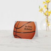 Carte d'anniversaire de design de basketball (Fleur jaune)