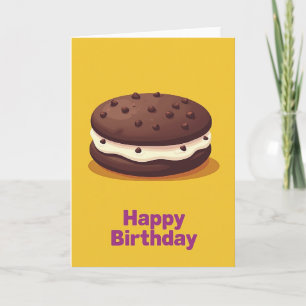 Carte d'anniversaire de dessert joyeuse
