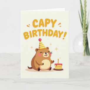 Carte d'anniversaire de dessin animé sucré