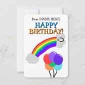Carte d'anniversaire de dessin pour enfants (noir  (Devant)