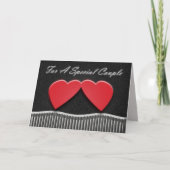 Carte d'anniversaire de deux coeurs (Devant)