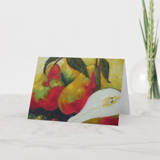 Carte d'anniversaire de deux et demi-poires (Devant)