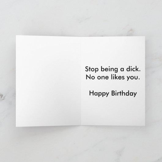 Carte d'anniversaire de Dick (Intérieur)