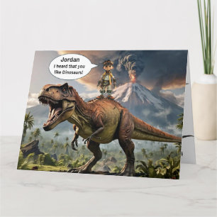 Carte d'anniversaire de Dinosaur