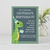 Carte d'anniversaire de Dinosaur (Debout devant)