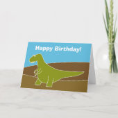 Carte d'anniversaire de Dinosaur (Devant)