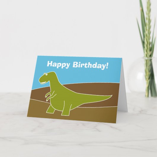 Carte d'anniversaire de Dinosaur (Devant)