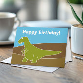 Carte d'anniversaire de Dinosaur
