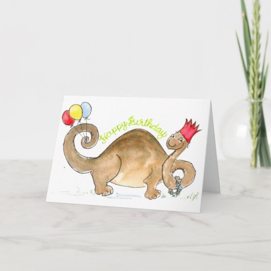 Carte d'anniversaire de Dinosaur (Devant)