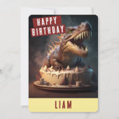 Carte d'anniversaire de Dinosaur (Devant)