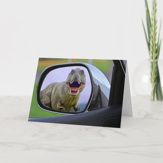 CARTE D'ANNIVERSAIRE DE DINOSAUR FUNNY (Devant)