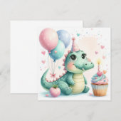 Carte d'anniversaire de Dinozaur (Devant / Derrière)