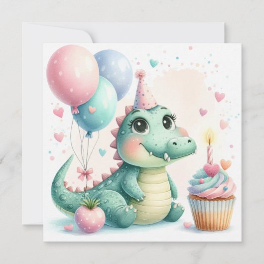 Carte d'anniversaire de Dinozaur (Devant)