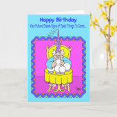 Carte d'anniversaire de DISEUR DE BONNE AVENTURE (Fleur jaune)