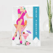 Carte d'anniversaire de diva (Devant)