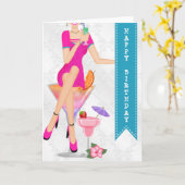 Carte d'anniversaire de diva (Fleur jaune)