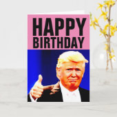 CARTE D'ANNIVERSAIRE DE DONALD TRUMP CÉLÈBRE À FON (Fleur jaune)