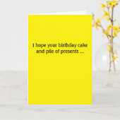 Carte d'anniversaire de Donald Trump -- gâteau et (Fleur jaune)