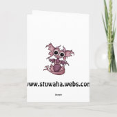 Carte d'anniversaire de dragon de bébé (Dos)