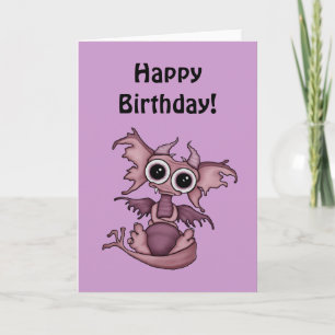 Carte d'anniversaire de dragon de bébé