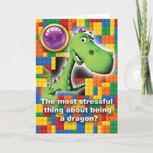 Carte d'anniversaire de dragon de Toon