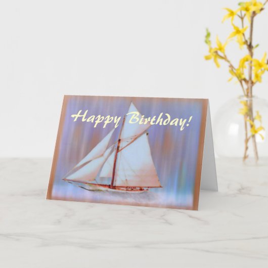 Carte d'anniversaire de Dusky Sails (Fleur jaune)