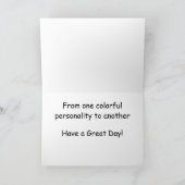 Carte d'anniversaire de faisan (Intérieur)