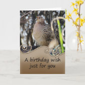 Carte d'anniversaire de faisan - carte (Fleur jaune)