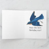 Carte d'anniversaire de faune d'oiseau d'oiseau (Intérieur)